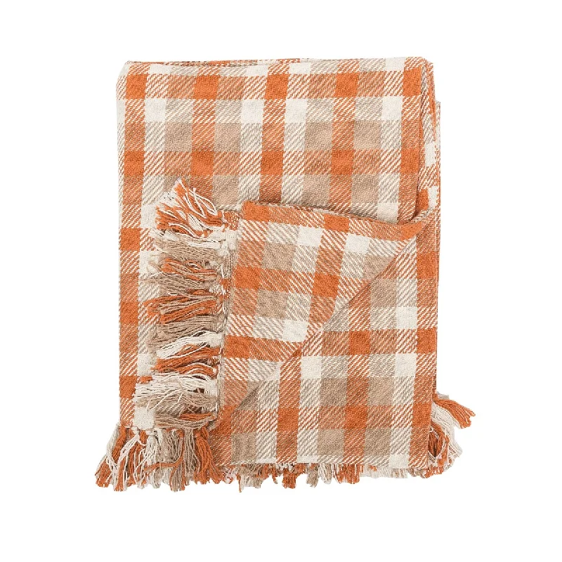 Cotton blankets for breathability and a lightweight feel50" x 60" Dunmore Plaid Throw Collection Cotton blankets for breathability and a lightweight feel50" x 60" Dunmore Plaid Throw Collection