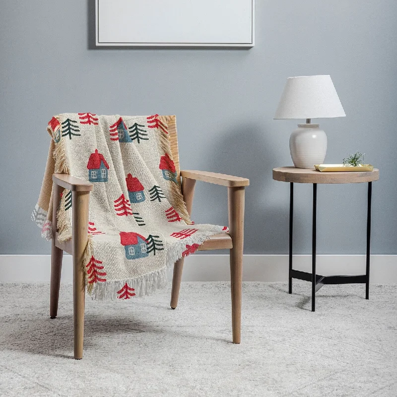 Linen blankets with a rustic and textured lookAlisa Galitsyna Christmas Eve Throw Blanket