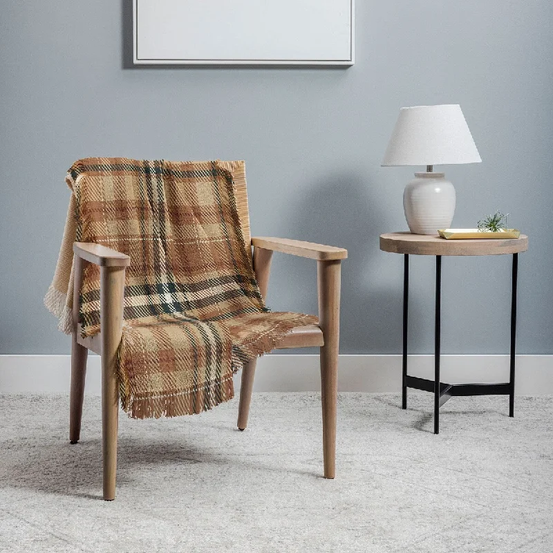 Chenille blankets with a thick and fuzzy textureAvenie Autumn Plaid Throw Blanket