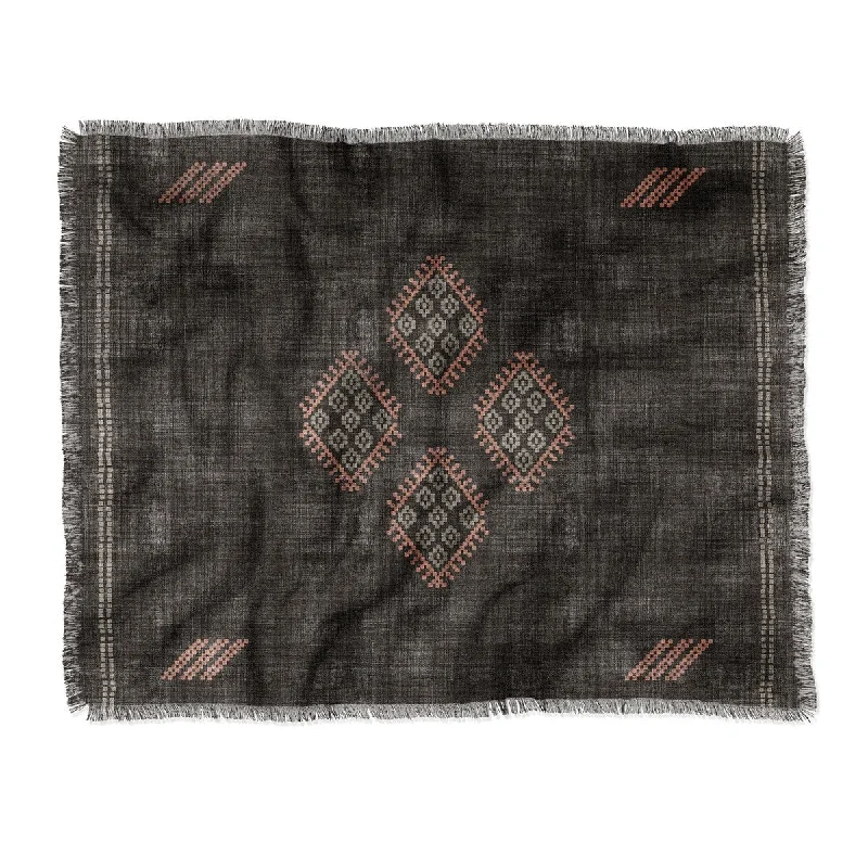Recycled polyester blankets for an eco - conscious optionBecky Bailey Kilim In Black And Pink Made To Order Throw Blanket Recycled polyester blankets for an eco - conscious optionBecky Bailey Kilim In Black And Pink Made To Order Throw Blanket