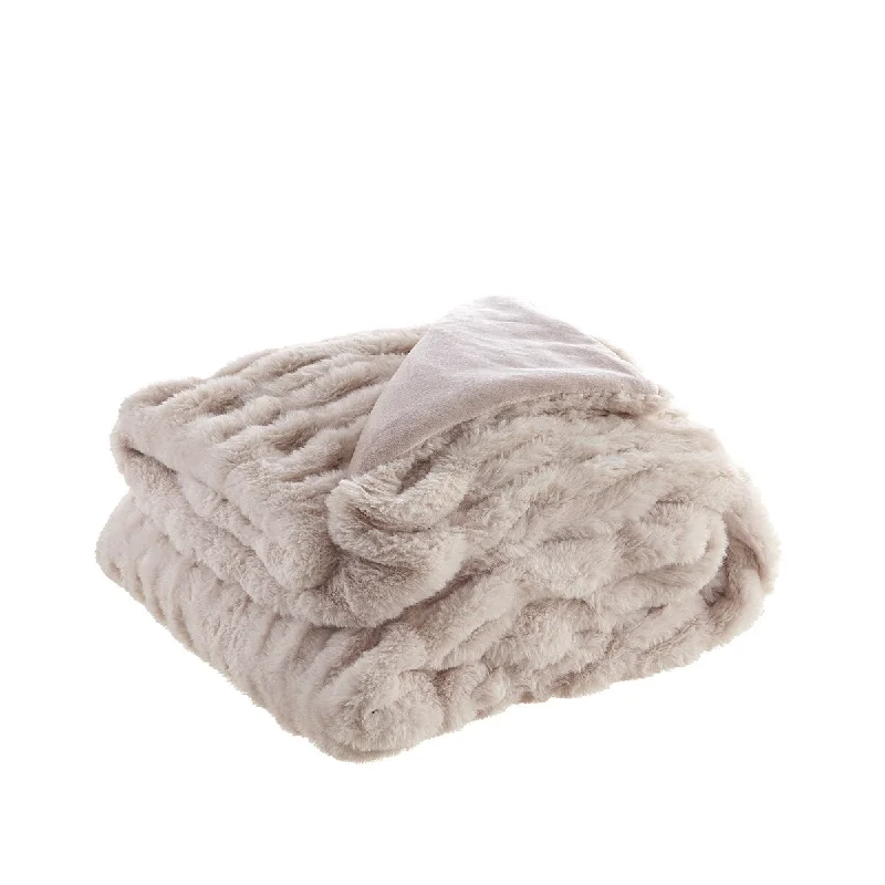 Acrylic blankets for a soft and affordable alternativeBlush Knitted Polyester Solid Color Throw Blanket