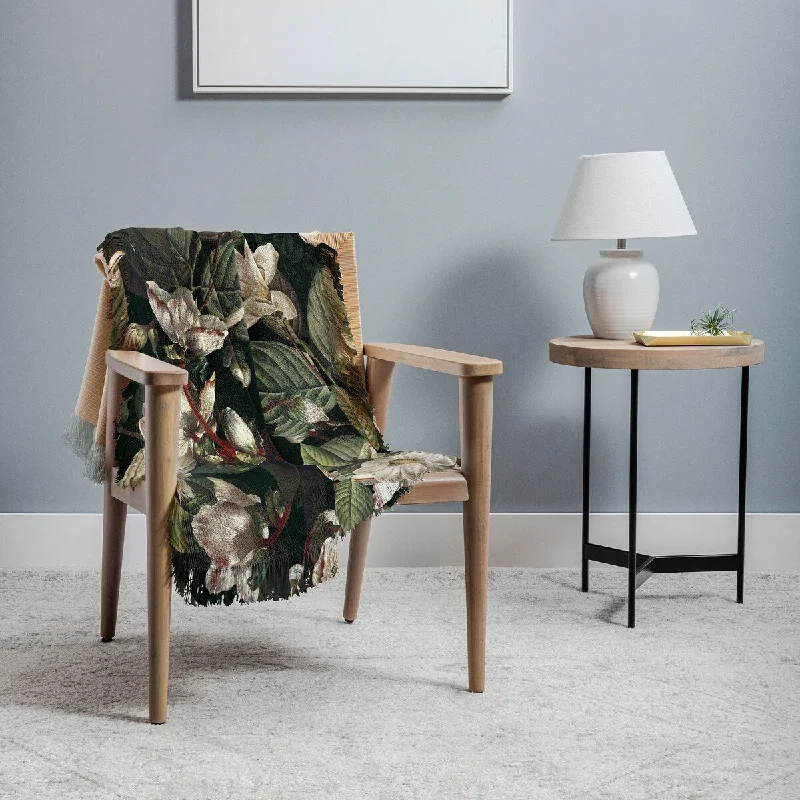 Recycled polyester blankets for an eco - conscious optionBurcu Korkmazyurek Dark Garden IX Throw Blanket