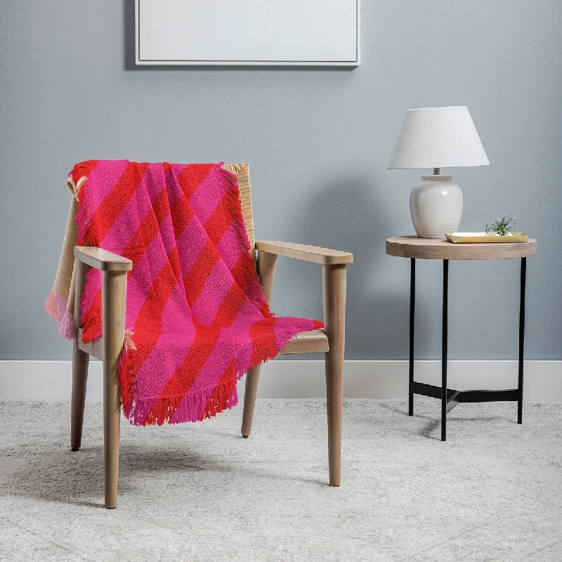 Alpaca wool blankets for a hypoallergenic and warm optionCamilla Foss Thin Bold Stripes Throw Blanket