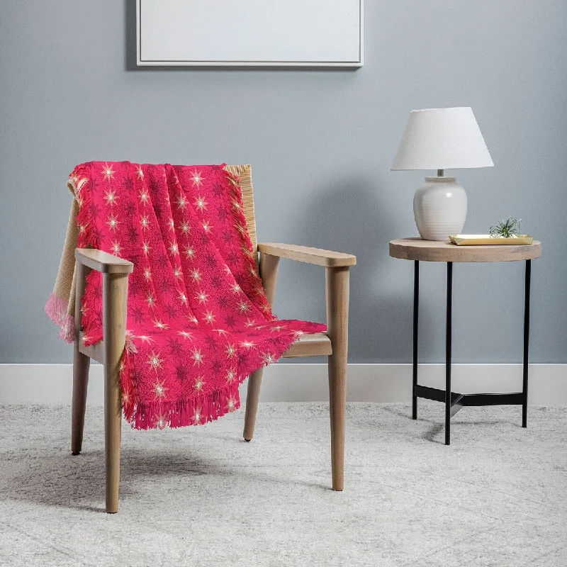 Mohair blankets with a unique sheen and softnessCaroline Okun Fuschia Split Throw Blanket