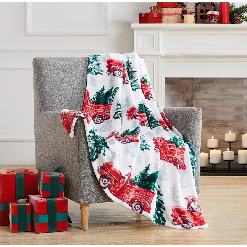 Queen - size blankets for standard - sized bedsChristmas Tree Farm Printed Flannel Throw 50"x60" Queen - size blankets for standard - sized bedsChristmas Tree Farm Printed Flannel Throw 50"x60"