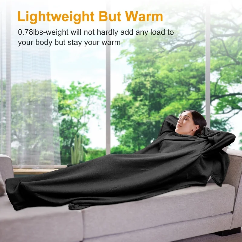 Cashmere blankets for ultimate softness and luxuryCozy Fleece Blanket with Sleeves