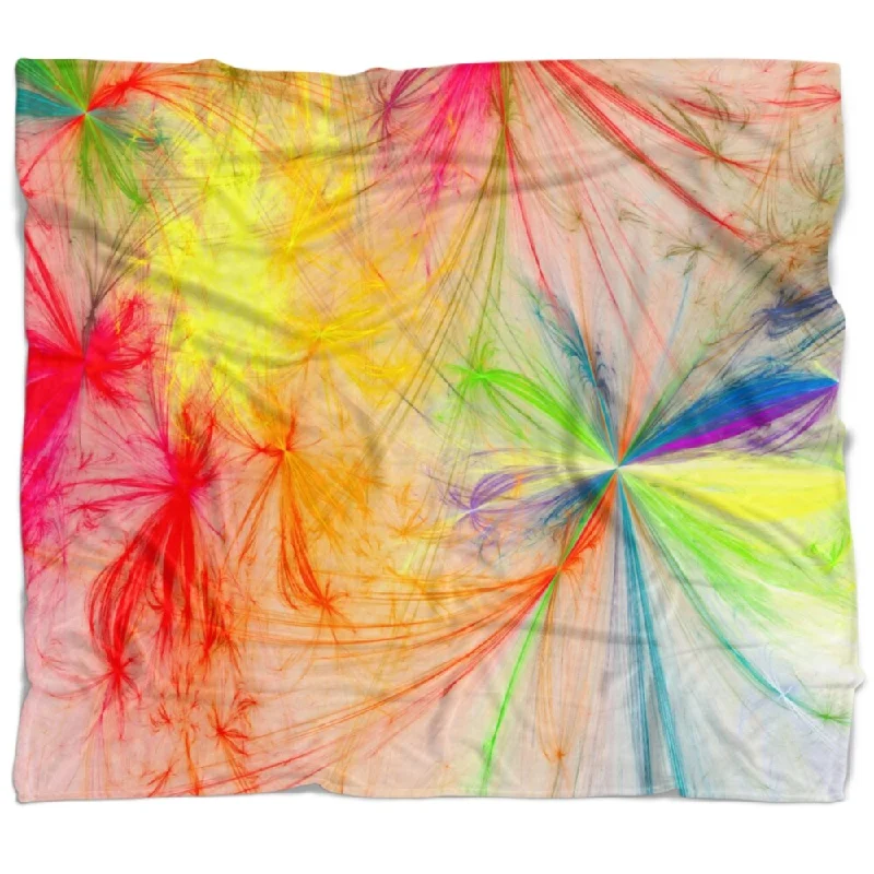Wool blankets with natural warmth and insulationDesignart 'Christmas Fireworks Colorful' Abstract Throw Blanket