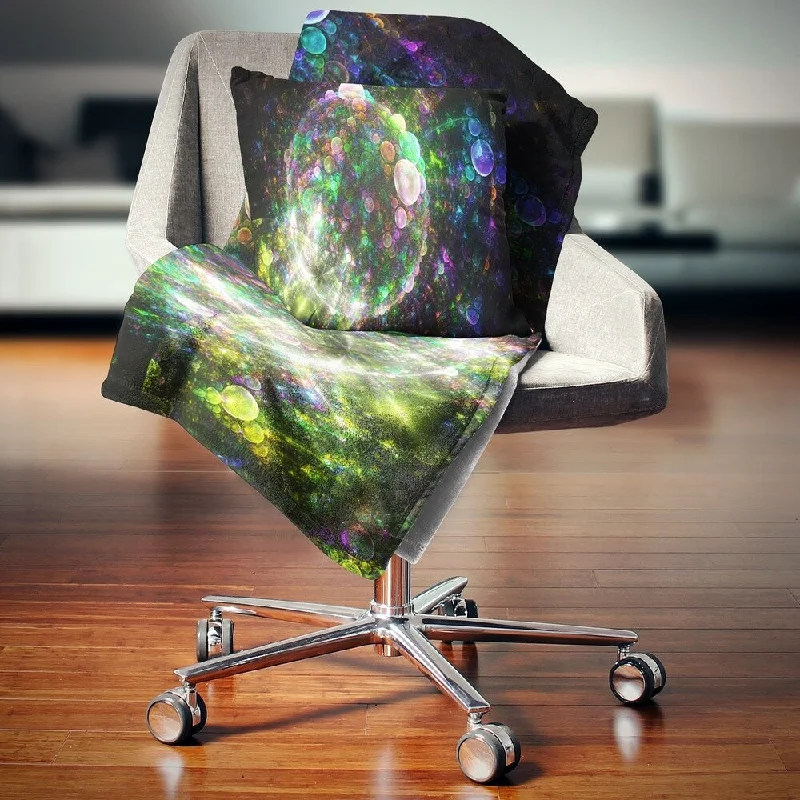 Bamboo fiber blankets with natural antibacterial propertiesDesignart 'Multi Color Spherical Planet Bubbles' Abstract Throw Blanket