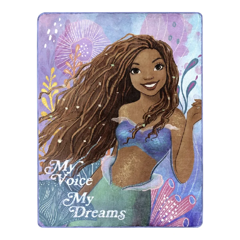 Alpaca wool blankets for a hypoallergenic and warm optionDisney Little Mermaid Mermaid Dreams Silk Touch Throw