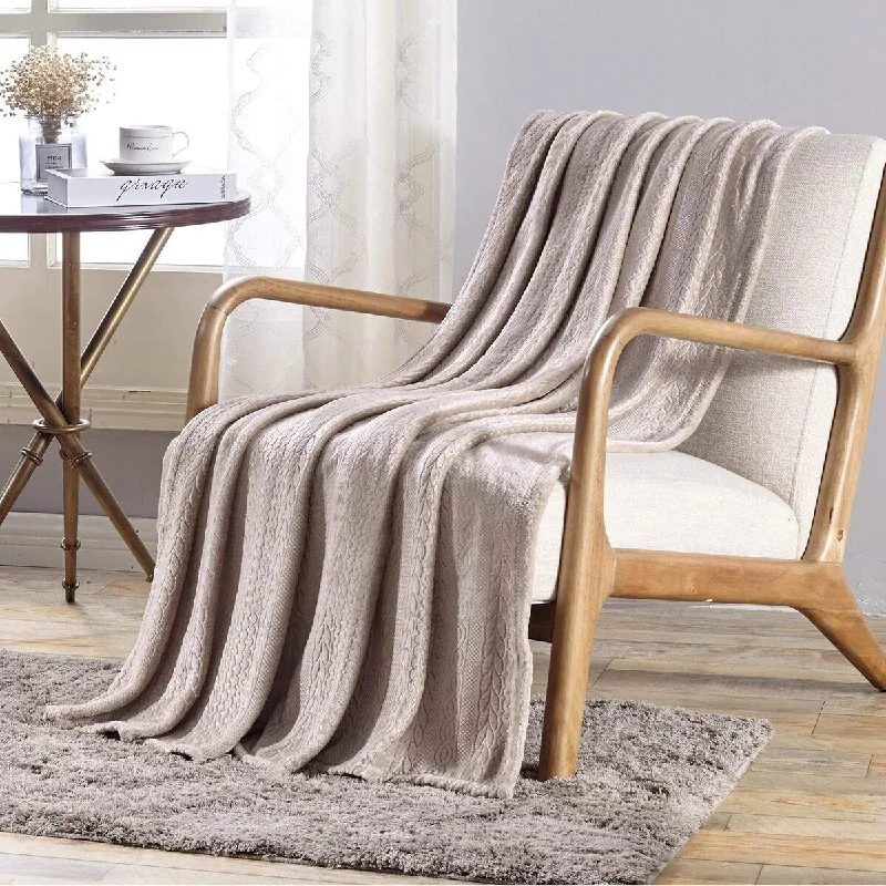 Cashmere blankets for ultimate softness and luxuryDouble Helix Embossed Ultra Lush Throw Blanket (50" x 60") - Ivory Cashmere blankets for ultimate softness and luxuryDouble Helix Embossed Ultra Lush Throw Blanket (50" x 60") - Ivory