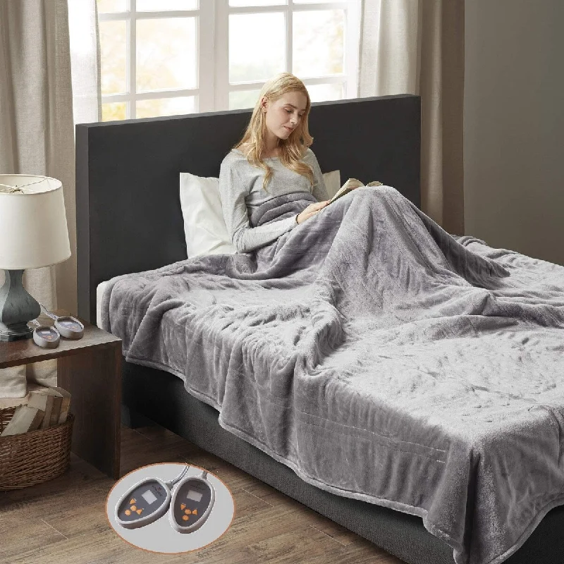 King - size blankets to cover large beds comfortablyElect Electric Blanket with 20 Heat Level Setting Controller Full: 80x84 Grey -WR54-1740 King - size blankets to cover large beds comfortablyElect Electric Blanket with 20 Heat Level Setting Controller Full: 80x84 Grey -WR54-1740