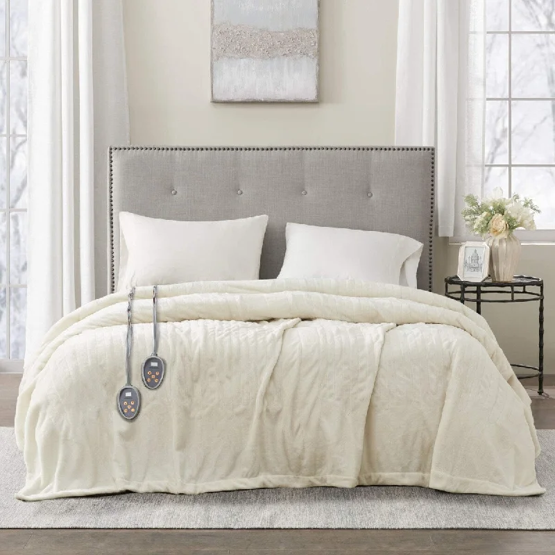 King - size blankets to cover large beds comfortablyElect Electric Blanket with 20 Heat Level Setting Controller Twin Ivory King - size blankets to cover large beds comfortablyElect Electric Blanket with 20 Heat Level Setting Controller Twin Ivory