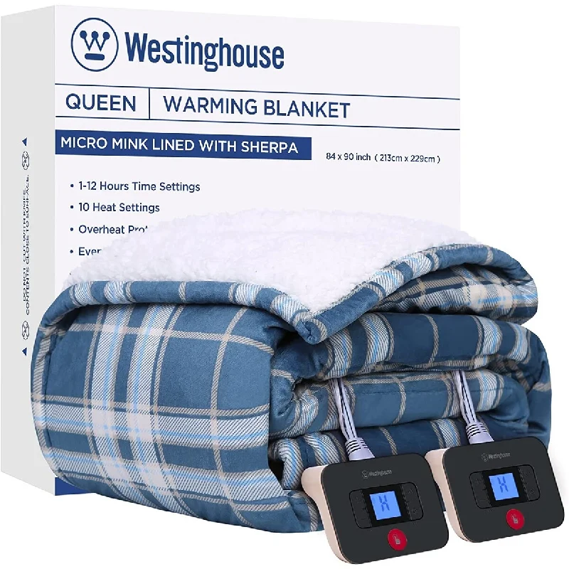 Acrylic blankets for a soft and affordable alternativeElectric Blanket Heated Blanket, Plaid Sherpa Heating Blanket, 10 Heat Settings & 1-12 Hours Time Settings Acrylic blankets for a soft and affordable alternativeElectric Blanket Heated Blanket, Plaid Sherpa Heating Blanket, 10 Heat Settings & 1-12 Hours Time Settings