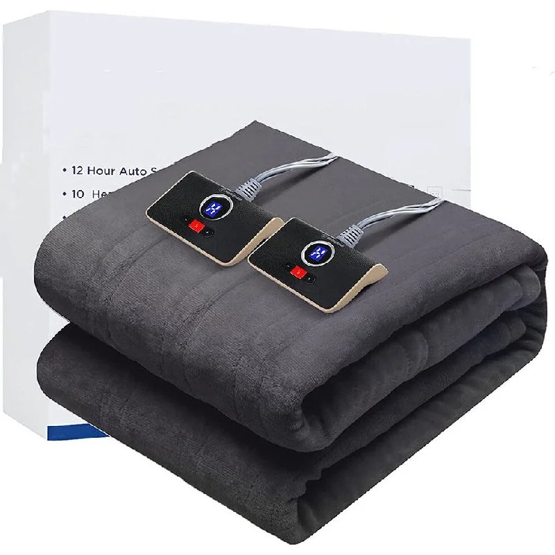 Rayon from bamboo blankets for a silky and breathable feelElectric Blanket Queen Size 84"X90" Heated Throw Soft Silky Plush Flannel Heating Blanket, 10 Heat Settings & 12 Hours Auto Off Rayon from bamboo blankets for a silky and breathable feelElectric Blanket Queen Size 84"X90" Heated Throw Soft Silky Plush Flannel Heating Blanket, 10 Heat Settings & 12 Hours Auto Off