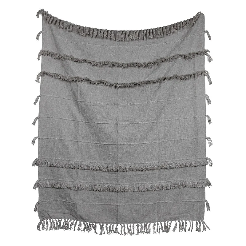 Bamboo fiber blankets with natural antibacterial propertiesForeside Home & Garden Gray Fringed Hand Woven Cotton & Rayon Throw Bamboo fiber blankets with natural antibacterial propertiesForeside Home & Garden Gray Fringed Hand Woven Cotton & Rayon Throw