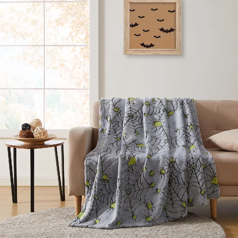 Microfiber blankets that are durable and easy to care forGlow Webs Throw 50x70 Glow In The Dark Microfiber blankets that are durable and easy to care forGlow Webs Throw 50x70 Glow In The Dark