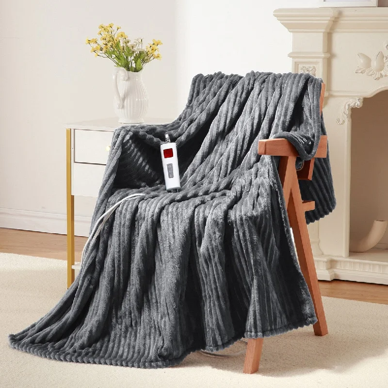 Silk blankets with a smooth and elegant touchHeated Throw Blanket Electric, Soft Ribbed Flannel Heated Blanket with 6 Heating Levels Silk blankets with a smooth and elegant touchHeated Throw Blanket Electric, Soft Ribbed Flannel Heated Blanket with 6 Heating Levels