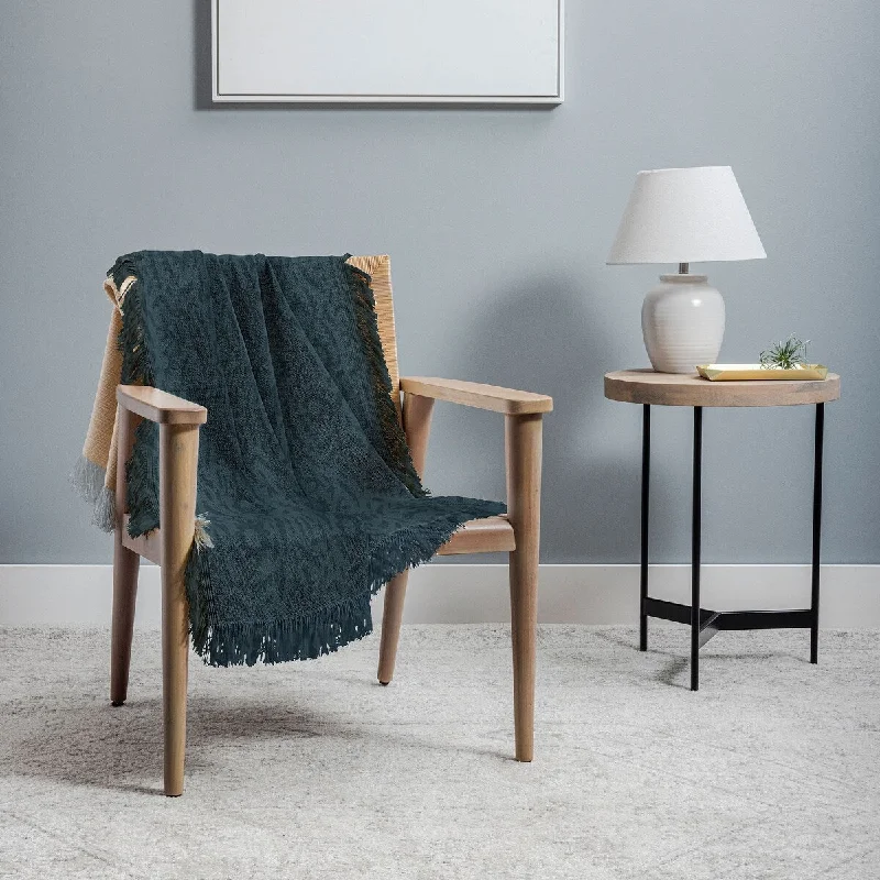Queen - size blankets for standard - sized bedsHolli Zollinger JULES BLUE Throw Blanket