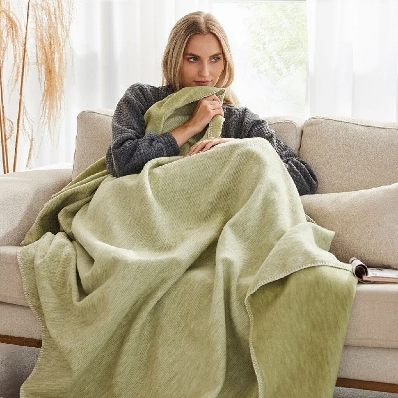 Rayon from bamboo blankets for a silky and breathable feelLausanne Solid Soft Oversize Throw Blanket Available in 7 Colors Rayon from bamboo blankets for a silky and breathable feelLausanne Solid Soft Oversize Throw Blanket Available in 7 Colors