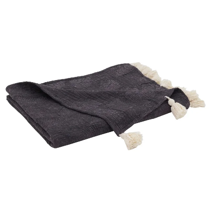Mohair blankets with a unique sheen and softnessLeaf Embossed Throw With Tassel Design Mohair blankets with a unique sheen and softnessLeaf Embossed Throw With Tassel Design