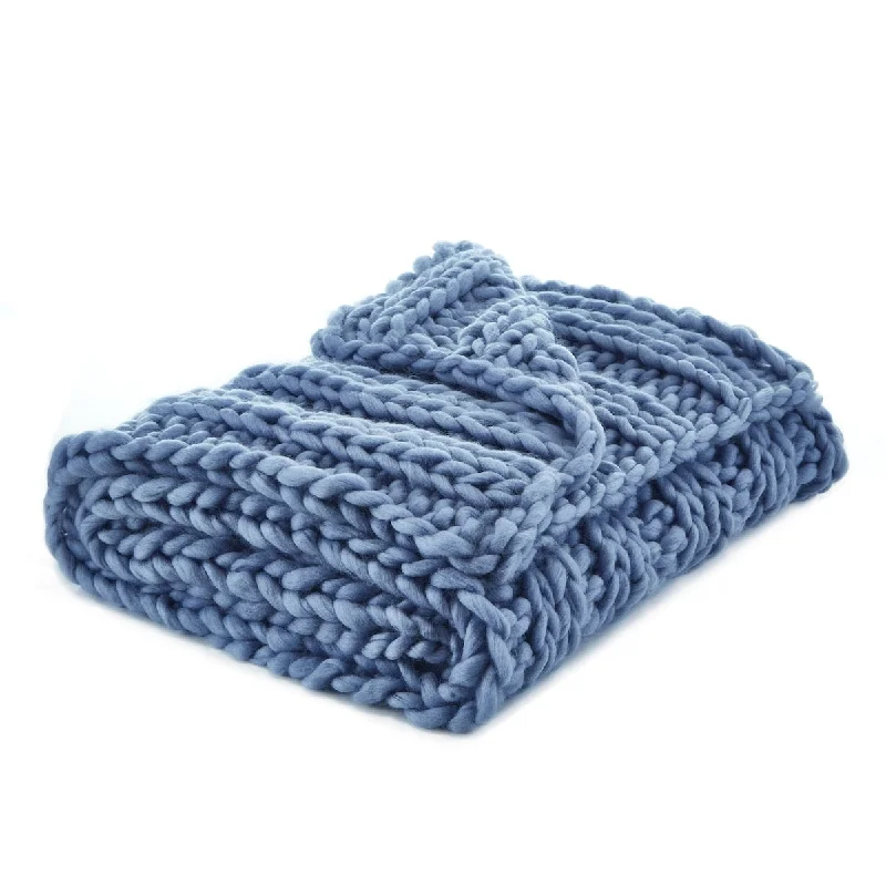 Wool blankets with natural warmth and insulationLight Blue Knitted Polyester Solid Color Throw Blanket Wool blankets with natural warmth and insulationLight Blue Knitted Polyester Solid Color Throw Blanket