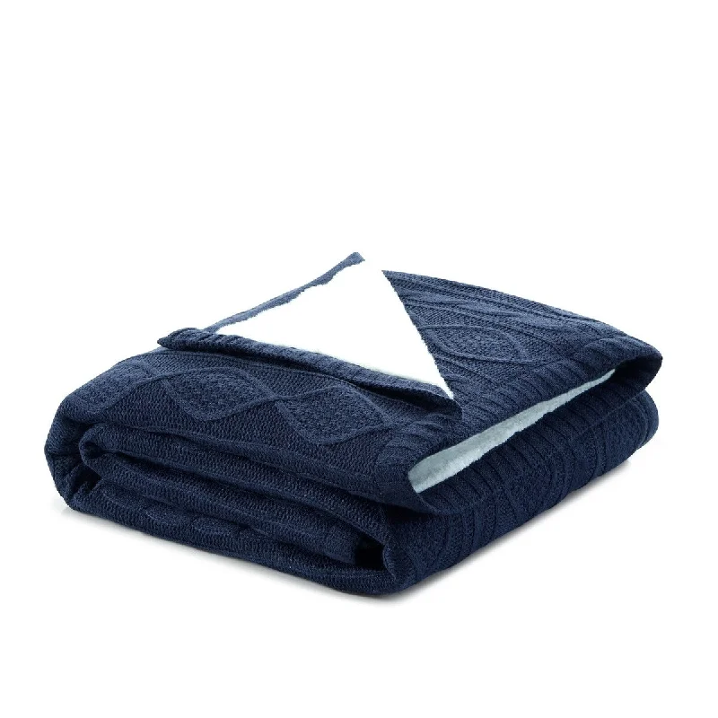 Silk blankets with a smooth and elegant touchNavy Blue Knitted Acrylic Solid Color Throw Blanket Silk blankets with a smooth and elegant touchNavy Blue Knitted Acrylic Solid Color Throw Blanket