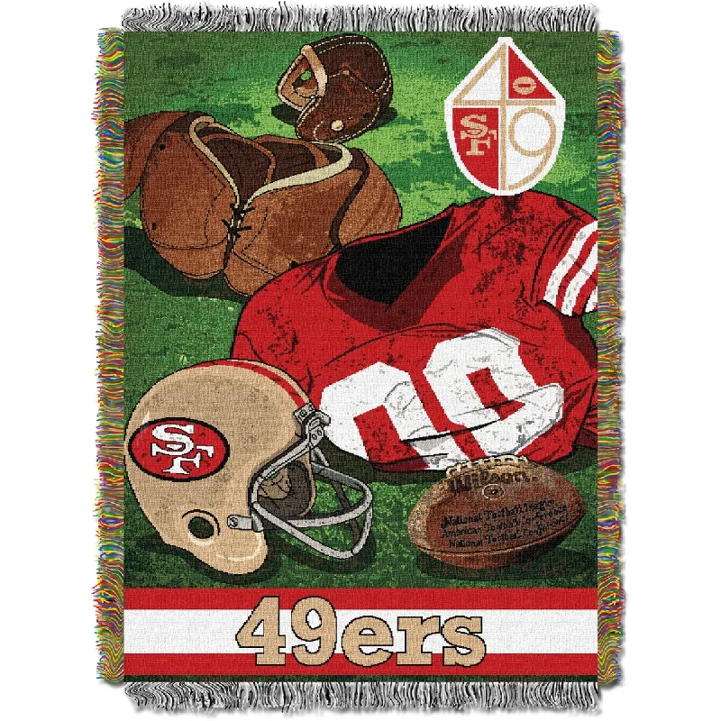 Mohair blankets with a unique sheen and softnessNFL 49ers Vintage Tapestry