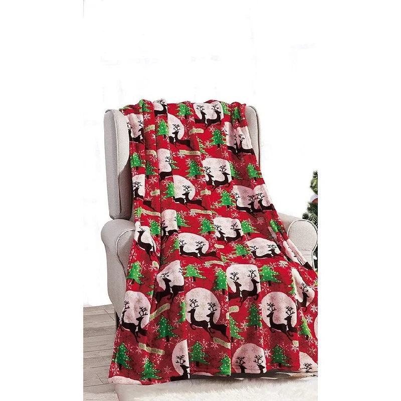 Cotton blankets for breathability and a lightweight feelNobleHouse Festive Holiday Microplush Throw Blanket (50''x60'') - Holiday Magic Cotton blankets for breathability and a lightweight feelNobleHouse Festive Holiday Microplush Throw Blanket (50''x60'') - Holiday Magic
