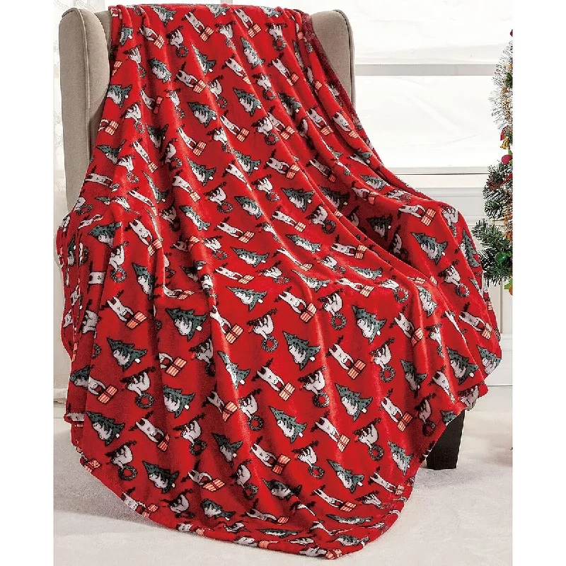 Acrylic blankets for a soft and affordable alternativeNobleHouse Happy Holidays Microplush Throw Blanket (50 in x 60 in) - Christmas Sloth
