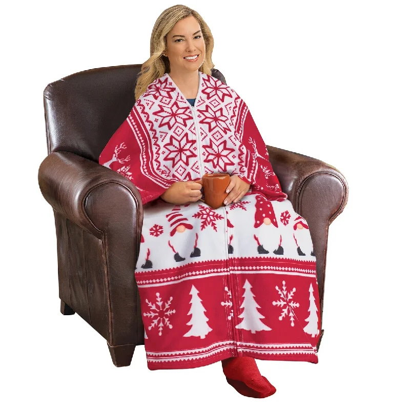 Chenille blankets with a thick and fuzzy textureNordic Gnome Zippered Soft Fleece Cuddle Wrap Chenille blankets with a thick and fuzzy textureNordic Gnome Zippered Soft Fleece Cuddle Wrap