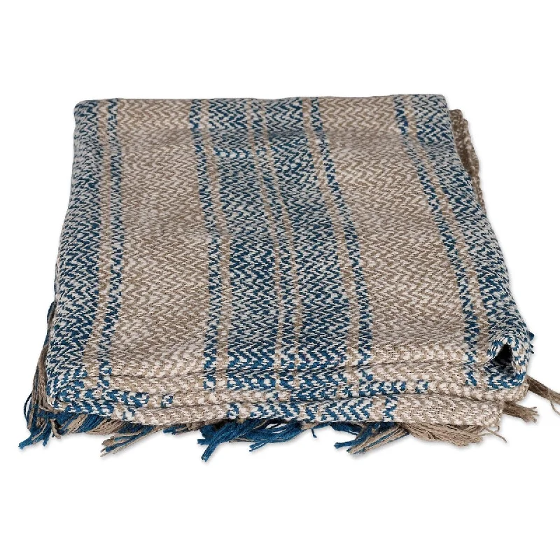 Synthetic fiber blend blankets for a budget - friendly choiceNovica Handmade Waves Of Serenity Cotton Throw Synthetic fiber blend blankets for a budget - friendly choiceNovica Handmade Waves Of Serenity Cotton Throw