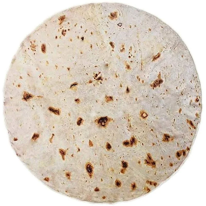 Recycled polyester blankets for an eco - conscious optionRainbean Round Novelty Burrito Tortilla Blanket