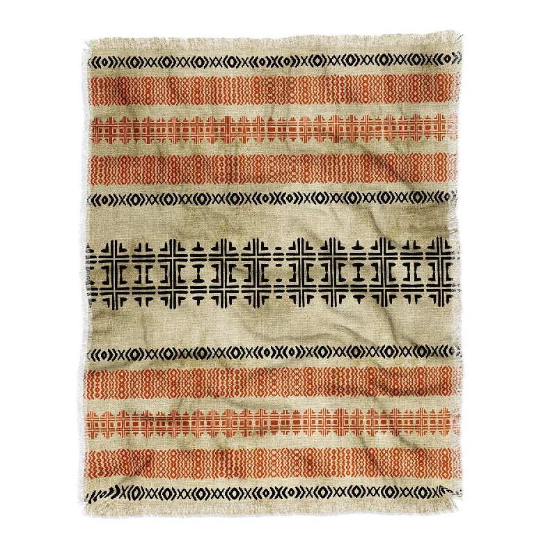 Mohair blankets with a unique sheen and softnessSheila Wenzel-Ganny Orange Linen Tribal Made To Order Throw Blanket
