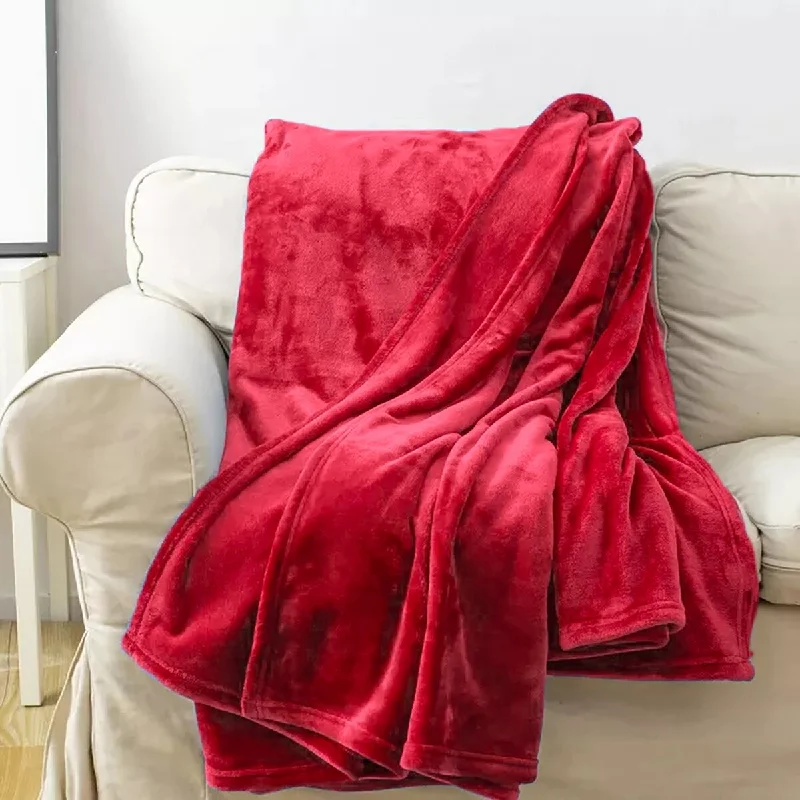 Linen blankets with a rustic and textured lookSolid Color Coral Fleece Plush Microfiber Blanket Linen blankets with a rustic and textured lookSolid Color Coral Fleece Plush Microfiber Blanket