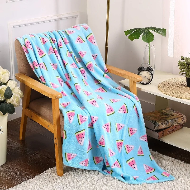 Chenille blankets with a thick and fuzzy textureSummertime Whimsy Plush Watermelon Fleece Throw Blanket (50" x 60") - Watermelon Slices, for Men, Women and Kids Chenille blankets with a thick and fuzzy textureSummertime Whimsy Plush Watermelon Fleece Throw Blanket (50" x 60") - Watermelon Slices, for Men, Women and Kids