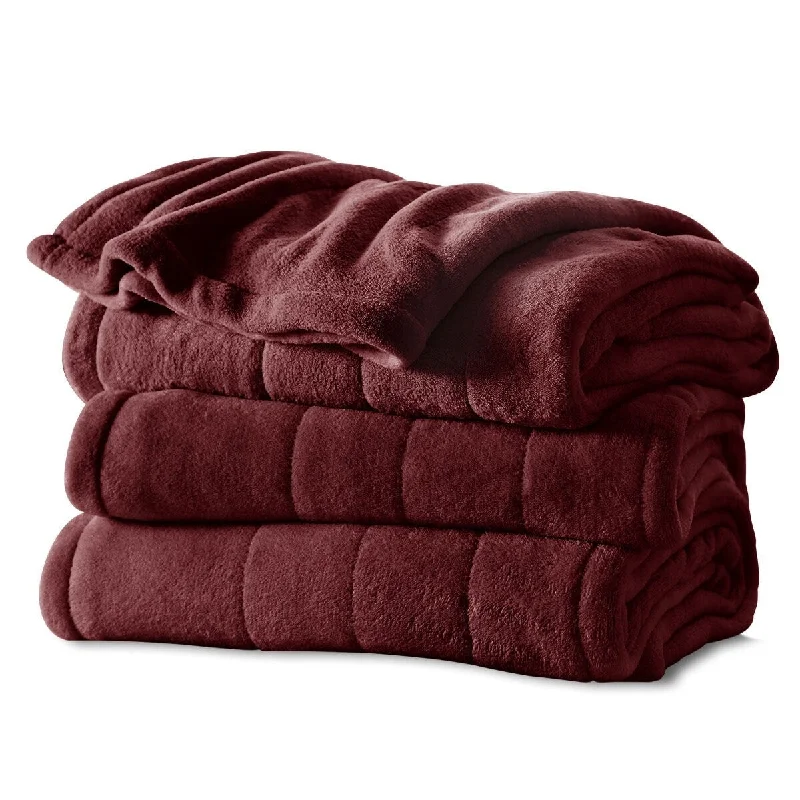 Wool blankets with natural warmth and insulationSunbeam Heated Electric Blanket Channeled Velvet Plush Twin Size Garnet Wool blankets with natural warmth and insulationSunbeam Heated Electric Blanket Channeled Velvet Plush Twin Size Garnet
