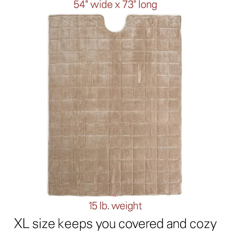 Cotton blankets for breathability and a lightweight feelSunbeam TSG1SX77224H00 Weighted Blanket 15LB 54x73 inches in Tan Cotton blankets for breathability and a lightweight feelSunbeam TSG1SX77224H00 Weighted Blanket 15LB 54x73 inches in Tan