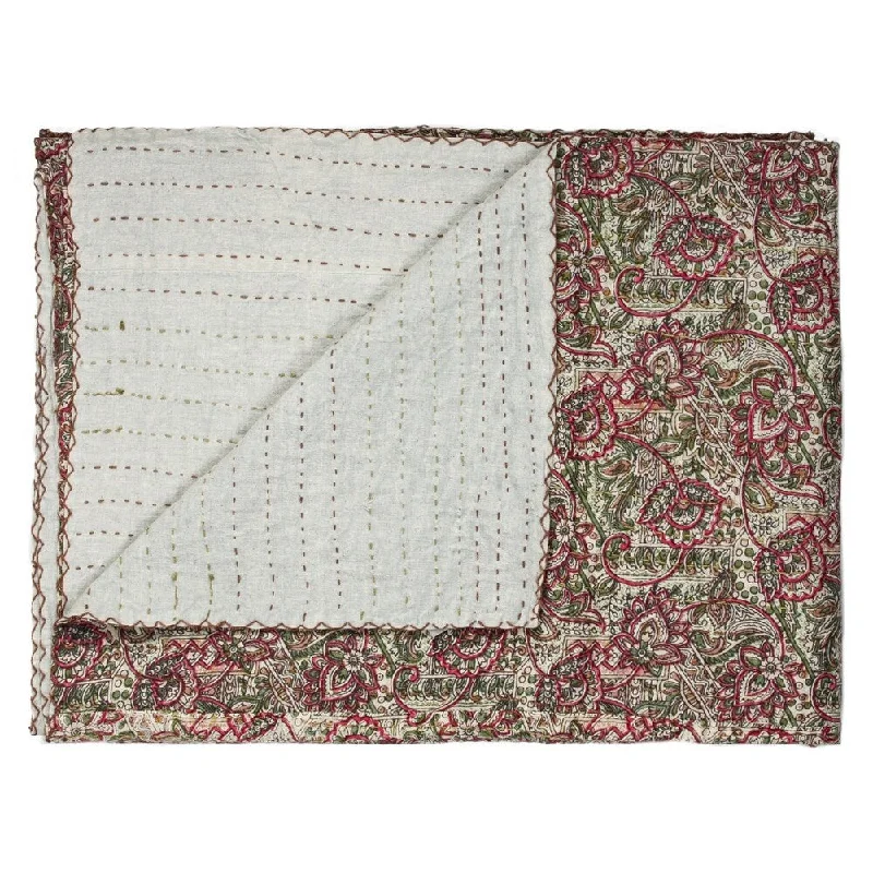 Synthetic fiber blend blankets for a budget - friendly choiceTaj Hotel Home Decor Kantha Cotton Throw | 1-Piece Synthetic fiber blend blankets for a budget - friendly choiceTaj Hotel Home Decor Kantha Cotton Throw | 1-Piece