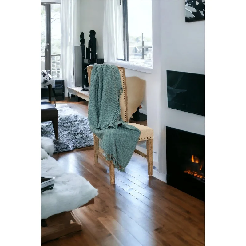 Bamboo fiber blankets with natural antibacterial propertiesTeal Blue Knitted 100% Cotton Throw Blanket Bamboo fiber blankets with natural antibacterial propertiesTeal Blue Knitted 100% Cotton Throw Blanket
