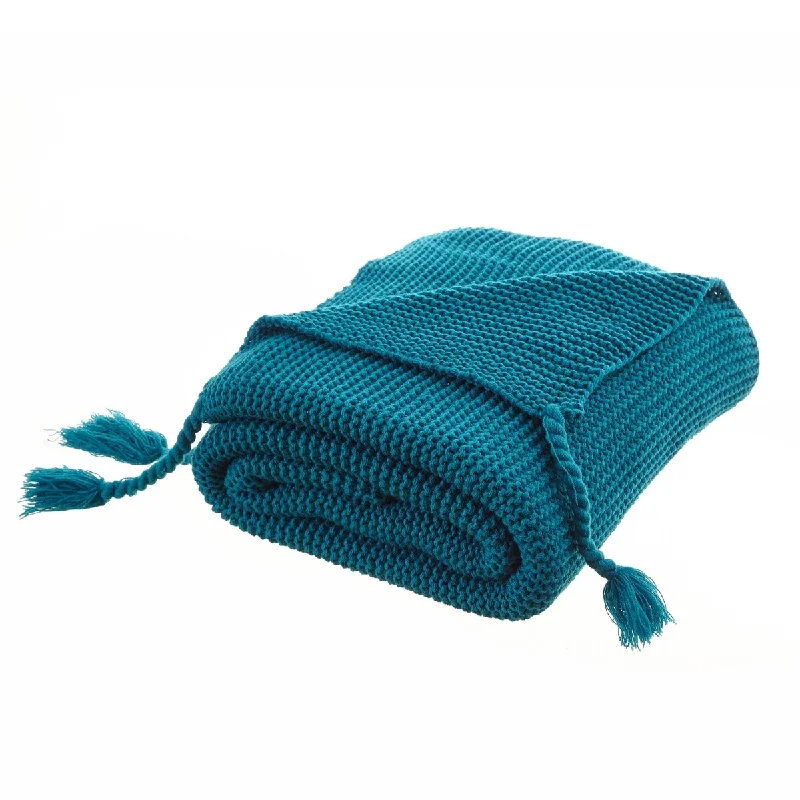 Bamboo fiber blankets with natural antibacterial propertiesTeal Blue Knitted Acrylic Solid Color Throw Blanket Bamboo fiber blankets with natural antibacterial propertiesTeal Blue Knitted Acrylic Solid Color Throw Blanket