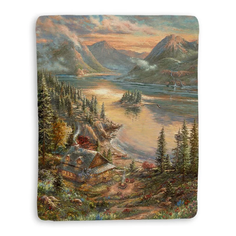 Mohair blankets with a unique sheen and softnessThomas Kinkade Lakeside Splendor Sherpa Throw Blanket By Laural Home Mohair blankets with a unique sheen and softnessThomas Kinkade Lakeside Splendor Sherpa Throw Blanket By Laural Home