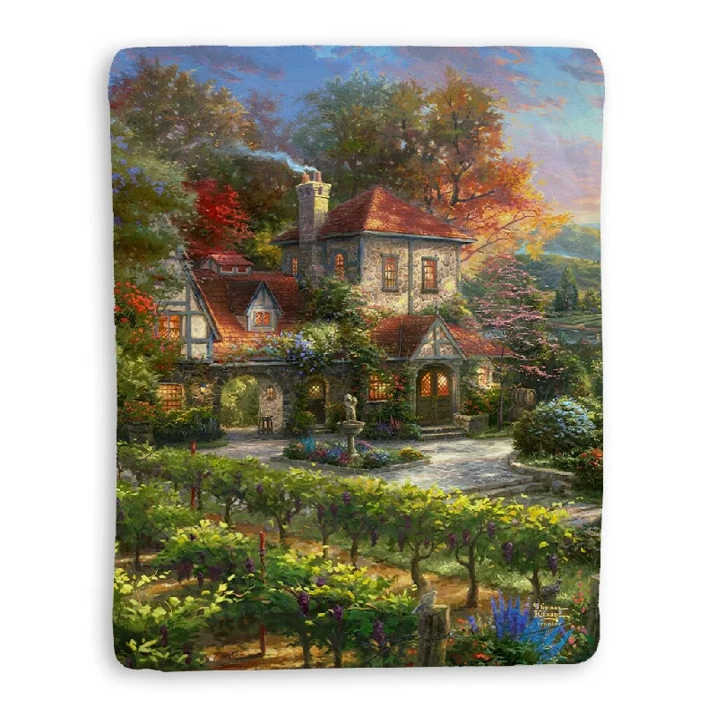 Microfiber blankets that are durable and easy to care forThomas Kinkade Wine Country Living Sherpa Throw Blanket By Laural Home Microfiber blankets that are durable and easy to care forThomas Kinkade Wine Country Living Sherpa Throw Blanket By Laural Home