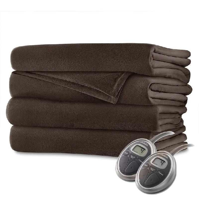 Synthetic fiber blend blankets for a budget - friendly choiceVelvet Plush Electric Heated Blanket Queen Size Walnut Brown Synthetic fiber blend blankets for a budget - friendly choiceVelvet Plush Electric Heated Blanket Queen Size Walnut Brown