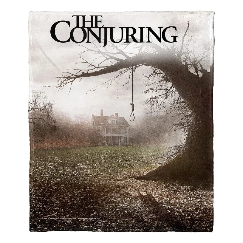 Synthetic fiber blend blankets for a budget - friendly choiceWarner Brothers The Conjuring Conjuring Poster Silk Touch Throw Blanket