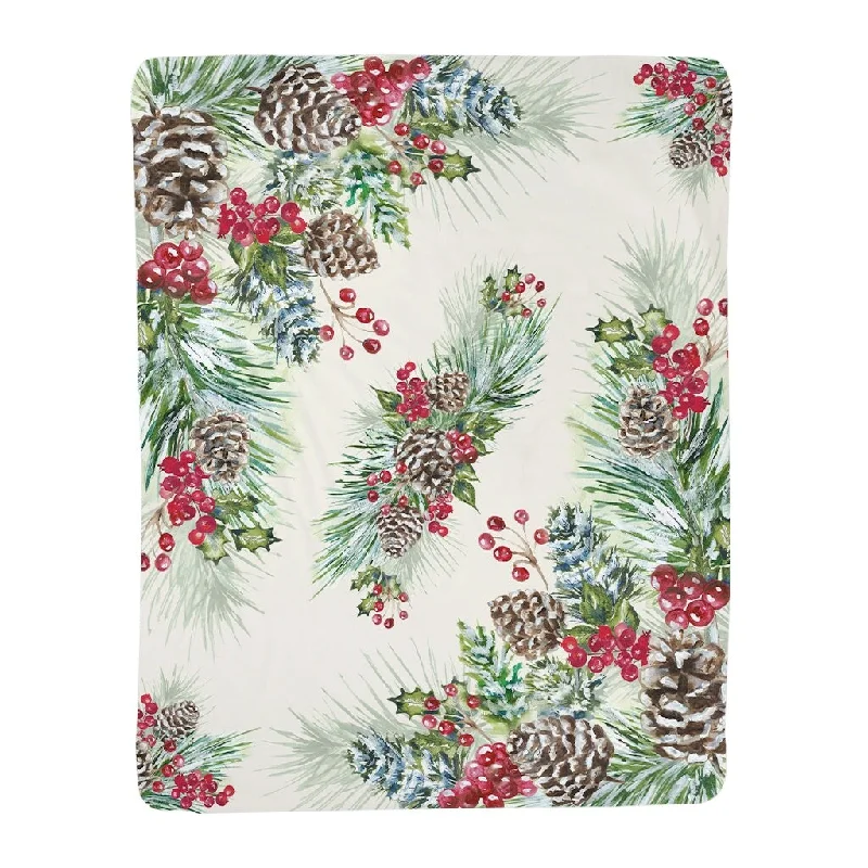 Recycled polyester blankets for an eco - conscious optionWinter Garland Sherpa Throw Blanket Recycled polyester blankets for an eco - conscious optionWinter Garland Sherpa Throw Blanket