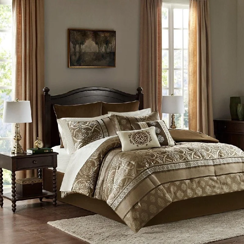 Acrylic blankets for a soft and affordable alternative16pc Queen Jacquard Comforter Set with 2 Bed Sheet Brown Acrylic blankets for a soft and affordable alternative16pc Queen Jacquard Comforter Set with 2 Bed Sheet Brown