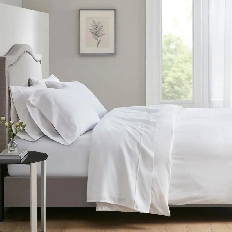 Microfiber blankets that are durable and easy to care for4pc Full 700 Thread Count Cotton Sateen Weave Sheet Set White