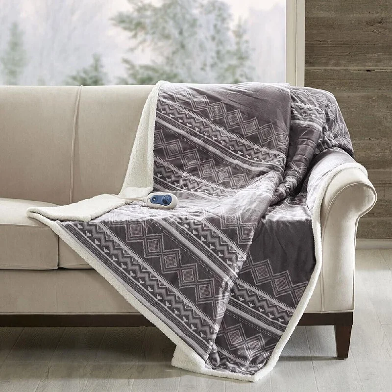Cashmere blankets for ultimate softness and luxury50" x 70" Faux Mink Down Alternative Filled Throw Grey