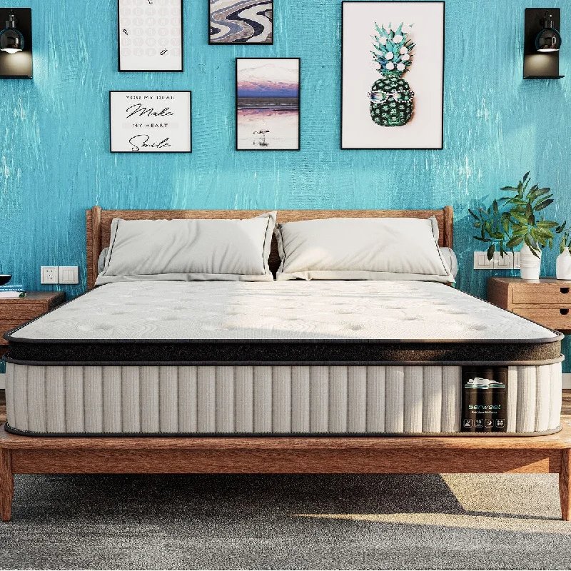 Queen - size mattresses for couples and standard bedrooms8-Inch Hybrid Memory Foam Pocket Spring Mattress,For Kid's Room,Mideum Comfort