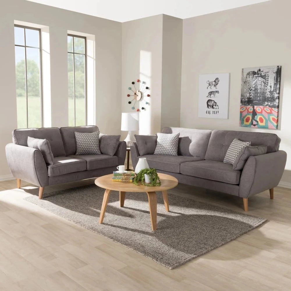 Wool - filled mattresses for natural insulation and moisture - wickingBaxton Straight Line Sofa Set